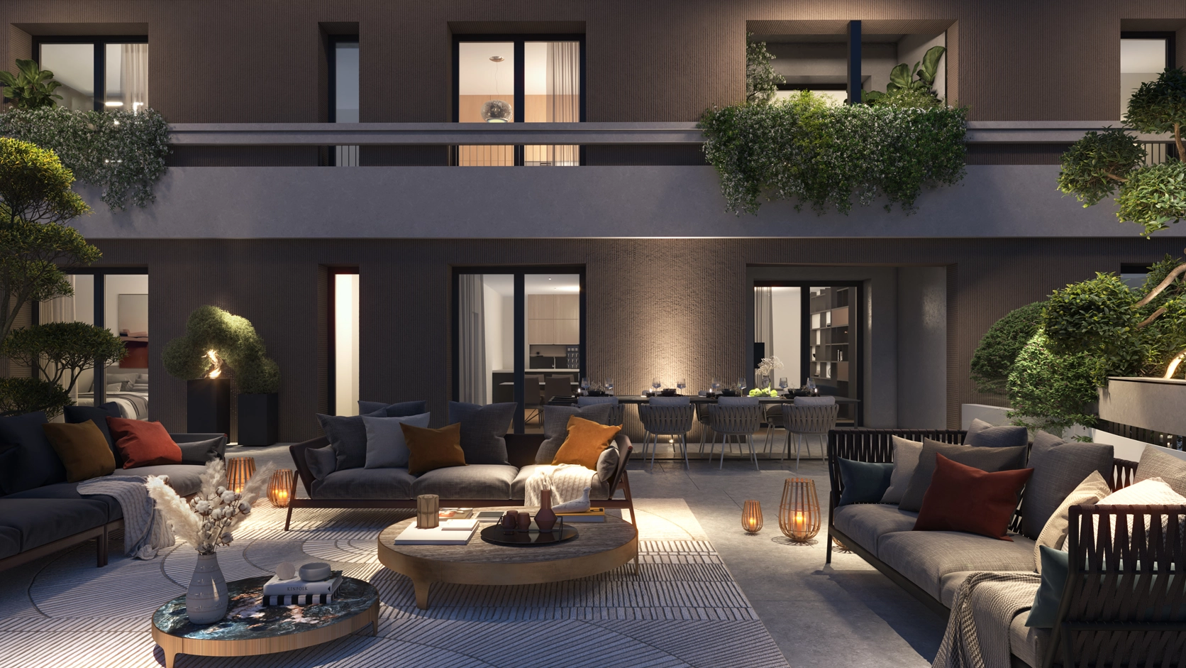 Rendering di una terrazza di Scala Vista
